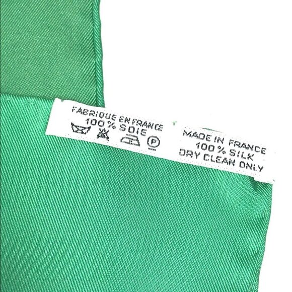 HERMES Carre90 Carre 90 CAVALIERS PEULS Poole jockey Scarf silk Green - Picture 6 of 12